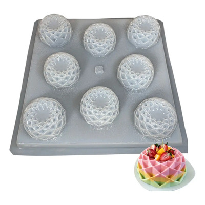 Molde Para Gelatina 8 Mini Roscas Panal Individuales 200ml Blanco | MercadoLibre