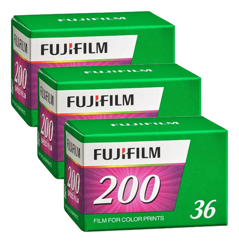 3 Rollos 35mm Color Fuji X 36 Fotos 200 Asa Camara Analogica
