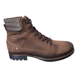 Bota Coturno Masculino Couro Pegada Marrom Castanho 18074806