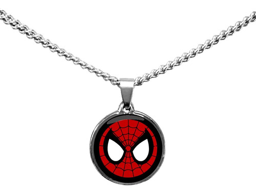 Collar Spiderman Dije De Alación Y Cadena De Acero