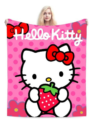 Cobija Hello Kitty 160cm X 180cm Sencilla Sin Ovejero