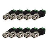 Conector Bnc Macho Video Balun Cctv Kit 10 Piezas