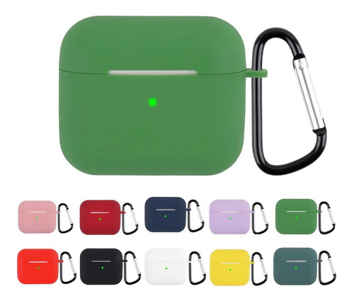 Funda Case Silicona Compatible Con Apple AirPods 3 Llavero