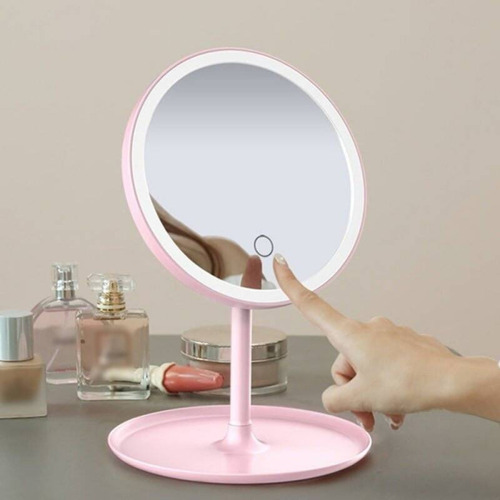 Espejo Para Maquillaje Con Luz Led Recargable