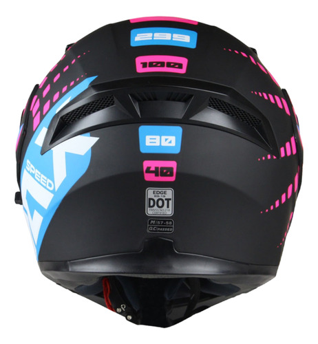 Casco Modular Edge Helmet Boss Speed Max Doble Visor Espejo Foto 4