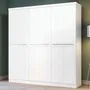 Placard Ropero Armario Kappesberg con 6 Puertas Batibles y 2 Cajones 202x212 Color Blanco | Mismo precio en cuotas