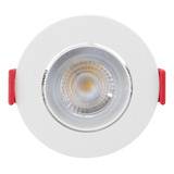 Spot Easy Led Redondo 3w Dicroica Embutir Branco Frio Quente