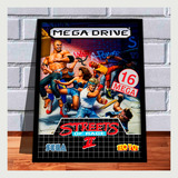 Quadro Decorativo A3 33x45 Street Ofrage 2 Mega Drive Tectoy