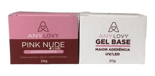 2 Gel Any Lovy - 1 Pink Nude+nude 24g  + 1 Gel A Sua Escolha