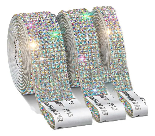 Cinta Strass Autoadhesiva Iridiscente | 3 Anchos 3 Volúmenes