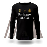 Polera Real Madrid Manga Larga Algodón