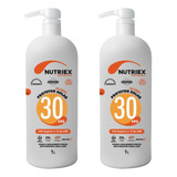 2 Protetor Solar 1 Litro Corporal Nutriex Toque Seco Fps 30