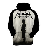 Blusa Moletom Personalizado Frio Banda Metallica Metal Hd