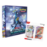 Pasta Fichário Pokemon Forças Temporais + Blister Quadruplo