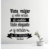 Vinil De Pared Frase Motivacional Coco Chanel Viste Elegante