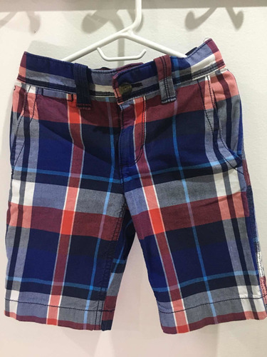 Short Bermuda A Cuadros Para Niño, Marca Tommy Hilfiger