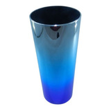 Copo Long Drink Degrade Azul Metalizado 250ml Mar Plásticos