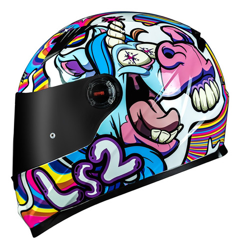 Capacete Feminino Ls2 Ff358 Bubble Branco Lançamento