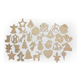 Adornos Esferas Colgantes Navidad Mdf Pack 100 Unidades 