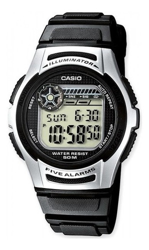 Reloj Casio Digital W-213-1av Hombre Ts Color De La Correa Negro Color Del Bisel Negro Color Del Fondo Negro