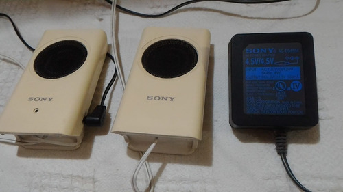 Mini Parlantes Sony Srs-m30 Vintage Con Adaptador 