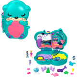 Polly Pocket Juego Compacto, Acuario De Nutrias Con 2 Micro.