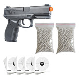 Pistola De Airsoft 24/7 S Rossi 6mm + 2000 Muniçoes 20 Alvos