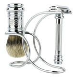 Merkur Cromado 3-piece Set W Barber Pole  38de Afeitar (c) S