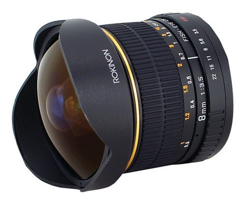 Lente Fija Rokinon Fe8m-c 8mm F3.5 Fisheye Para Canon- Negro