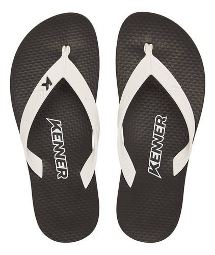 Chinelo Masculino Kenner New Summer Dgx 06 Preto Branco