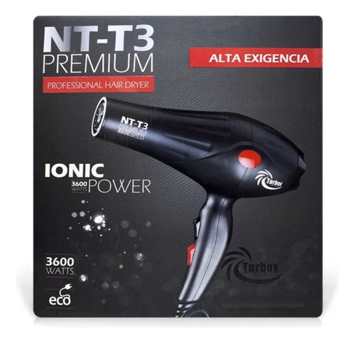 Secador De Cabello Profesional Ionico Premium Turbox Nt T3