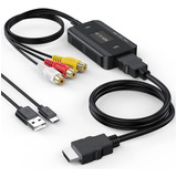 Convertidor Rca A Hdmi, Adaptador Femoro Av A Hdmi, 1080p Co