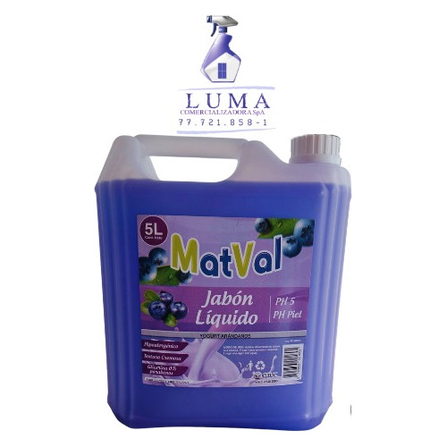 Jabón Liquido Yogurt Arándanos, Hipoalergénico  5litros