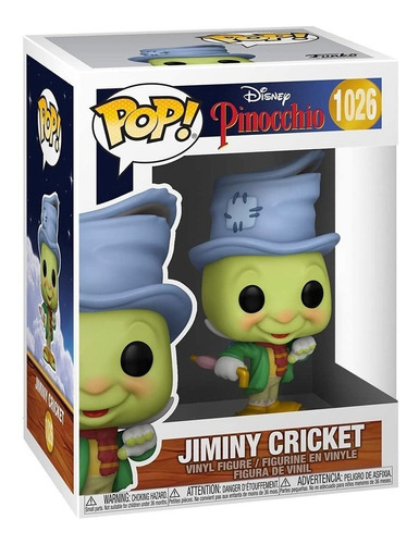 Boneco Funko Pop Pinocchio Jiminy Grilo Falante 1026 Disney