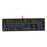 Teclado Mecânico Led Rgb Hp Gk100 Usb Switch Blue Multimídia