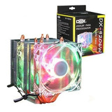 Cooler Fan Duplo Gamer 6 Leds Argb Pata Cpu Universal Intel