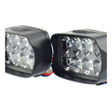 2 Moto Impermeable 6500k 8 Leds Faros Auxiliares Duales Luz