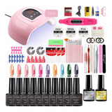 Kit Manicure Esmalte Uña Gel Uv Led Lámpara Pulidor Pedicure