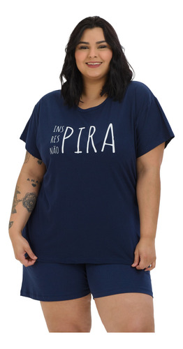 Kit Com 3 Pijamas Feminino Extra Plus Size De Algodão 