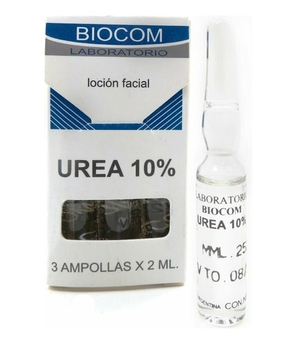 3 Ampollas Urea 10% Locion Facial Biocom