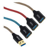 Canjoy - Cable Extensor Usb 3.0 (3 Unidades) 6 Patas