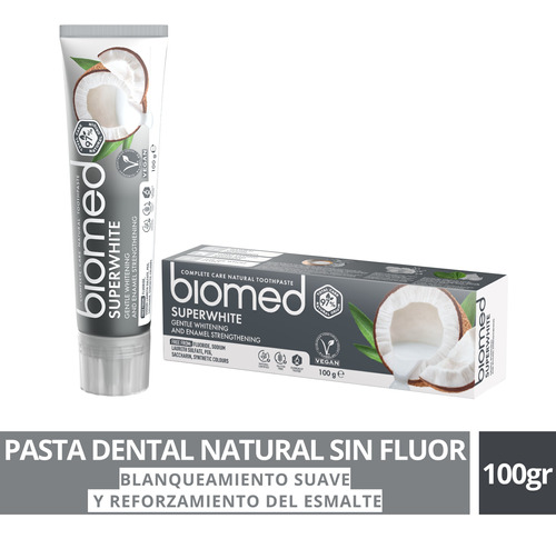 Pasta Dental Blanqueadora Biomed Superwhite 100g Sin Fluor