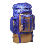 Mochila Mochilero Camping Trekking Viaje 70lts Reforzada Color Azul