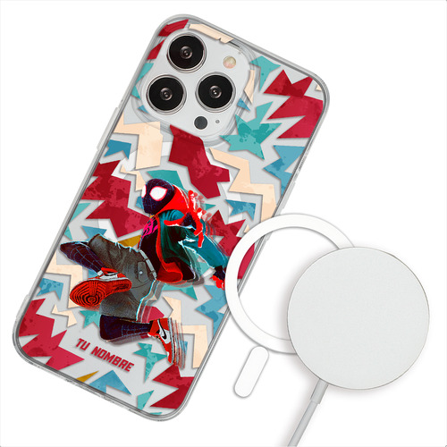 Funda Para iPhone Magsafe Spiderman Miles Personalizada