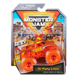 Monster Jam Vehiculo El Toro Loco Serie 25 1:64 - Color Naranja