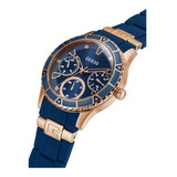 Reloj Guess W1157l3 Para Mujer Fechador Doble Am/pm Color De La Malla Azul Color Del Bisel Azul Color Del Fondo Azul