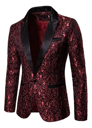 B Blazer Hombre Floral For Fiesta Cena Boda Baile