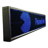 Painel Letreiro Led Digital 100x20 Externo Azul Usb