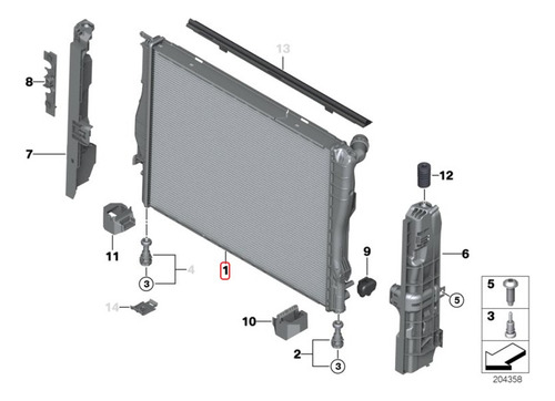 Radiador Para Bmw Serie 1 E82 128i N52n Foto 2