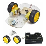 Kit Chassi 2wd Rodas Carro Smart Car Robô Projeto Arduino